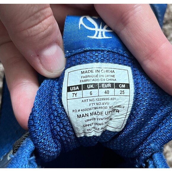 Under Armour Boys Sneakers Shoes Blue Youth Size 7Y - Picture 7 of 7